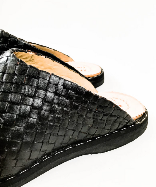 Black Comfortable Babouche Moroccan Handmade Slippers, Men Leather Babouche, Moroccan Shoes, Natural leather Brown,berber slippers