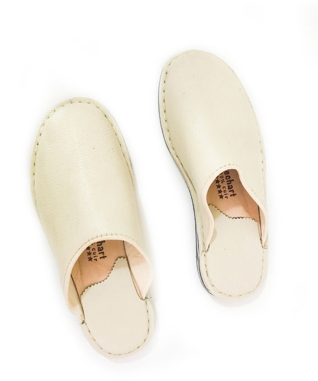 White Comfortable Sabot Moroccan Handmade Slippers, Men Leather Babouche, Moroccan Shoes, Natural leather Blue, Men slippers